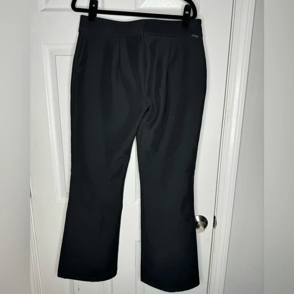 OBERMEYER Woman’s Fleece-Lined Black Ski Pants With Extended Wear System Size 8R - Picture 1 of 9